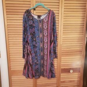 Asos Curve Long Sleeve Swing Dress Sz 16